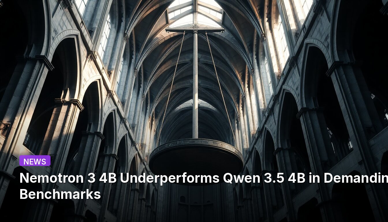 Nemotron 3 4B Underperforms Qwen 3.5 4B in Demanding Benchmarks