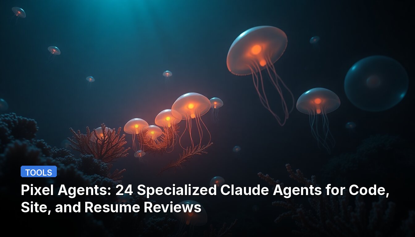 Pixel Agents: 24 Specialized Claude Agents for Code, Site, and Resume Reviews