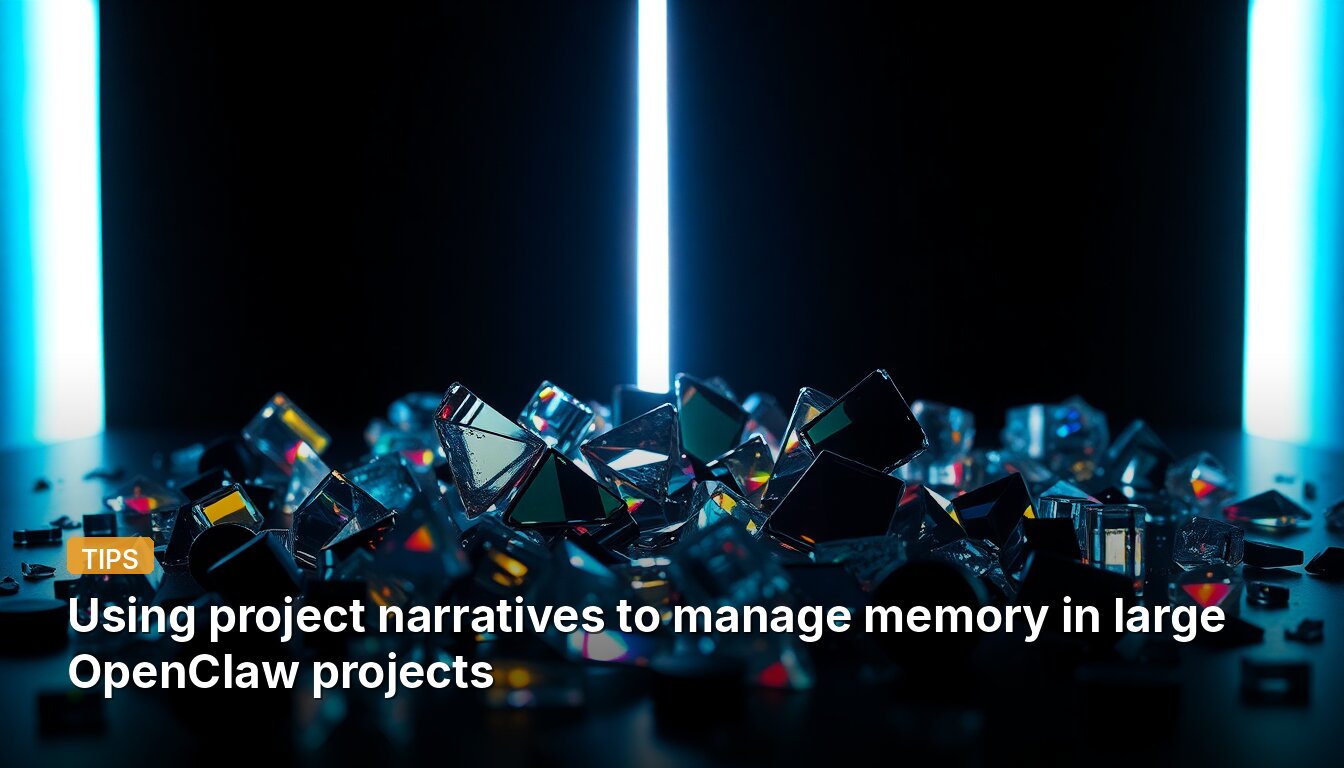 Using project narratives to manage memory in large OpenClaw projects