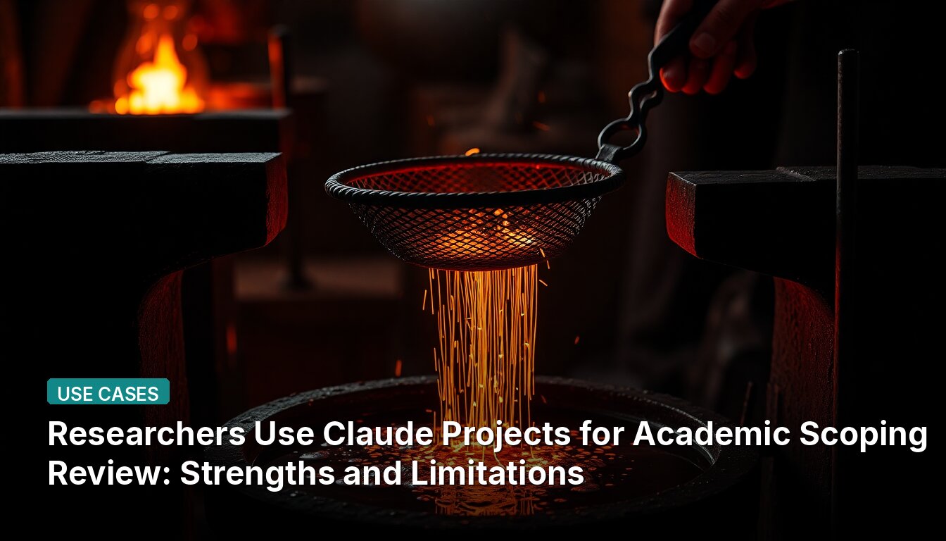 Researchers Use Claude Projects for Academic Scoping Review: Strengths and Limitations