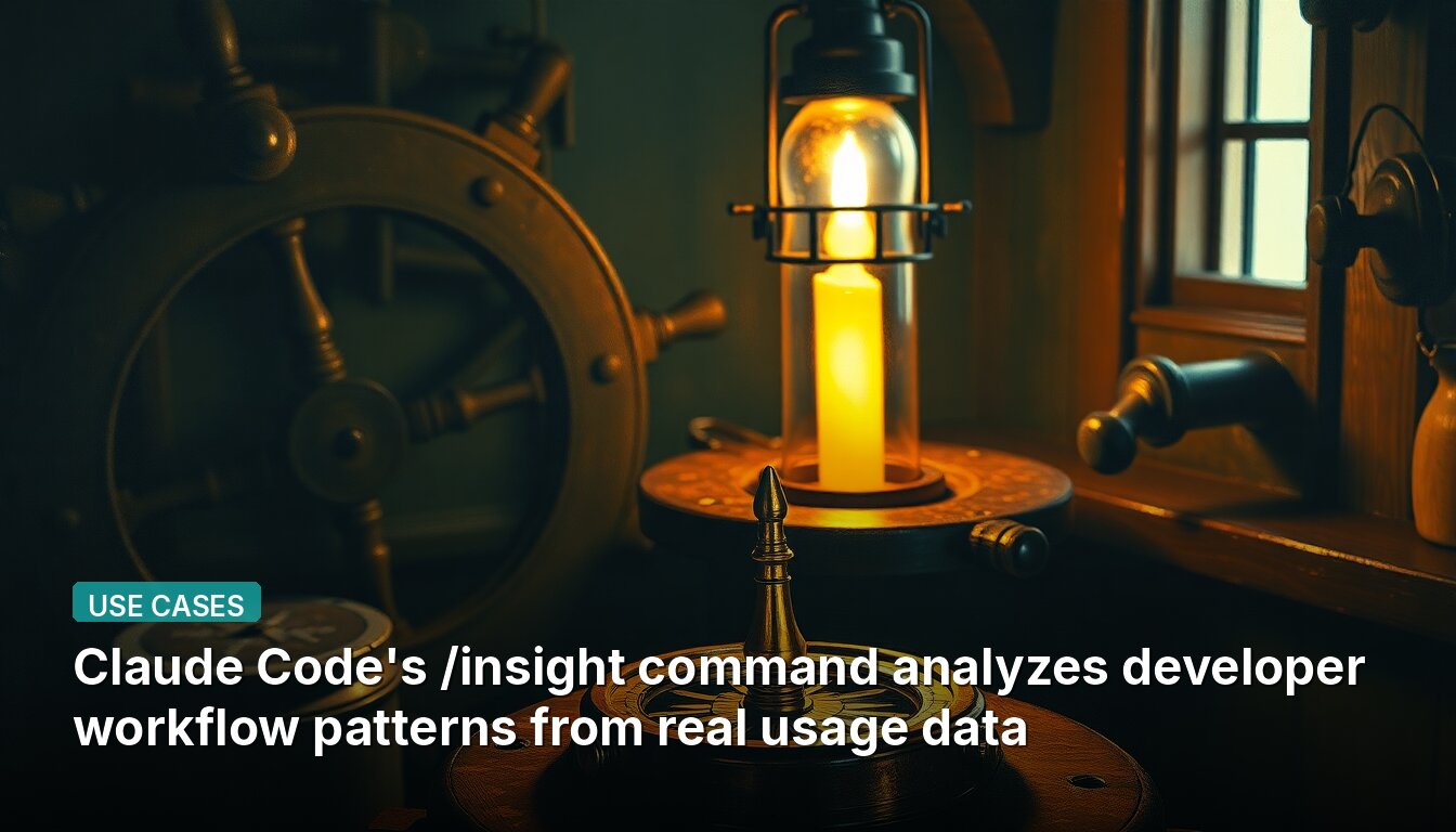Claude Code's /insight command analyzes developer workflow patterns from real usage data