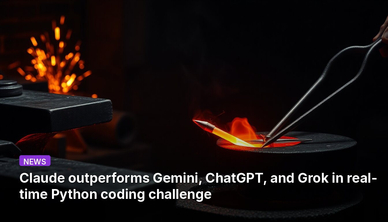 Claude outperforms Gemini, ChatGPT, and Grok in real-time Python coding challenge