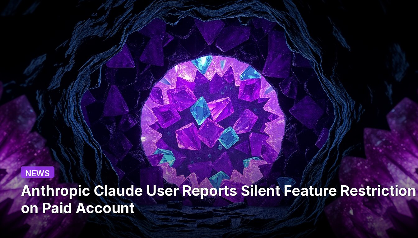 Anthropic Claude User Reports Silent Feature Restriction on Paid Account