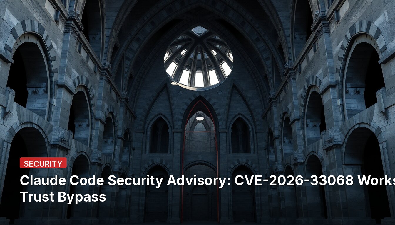 Claude Code Security Advisory: CVE-2026-33068 Workspace Trust Bypass