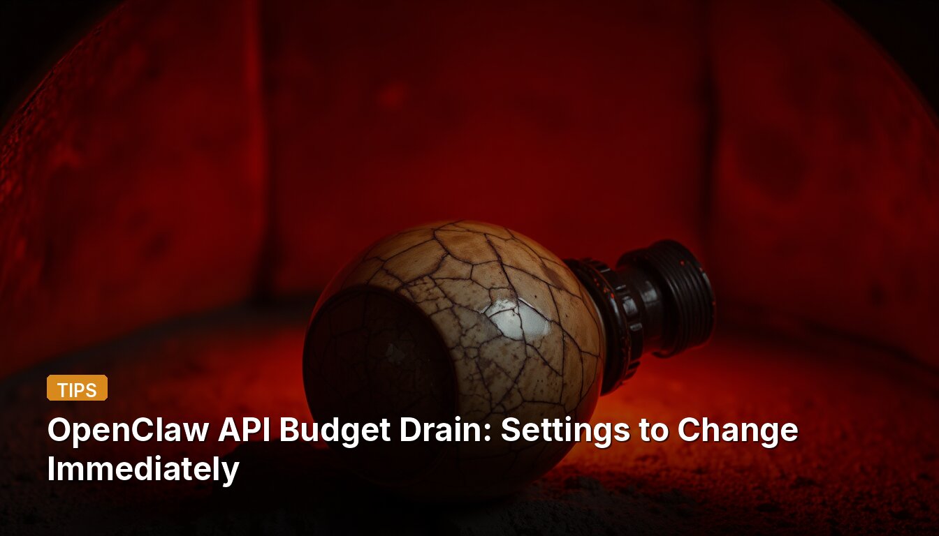 OpenClaw API Budget Drain: Settings to Change Immediately