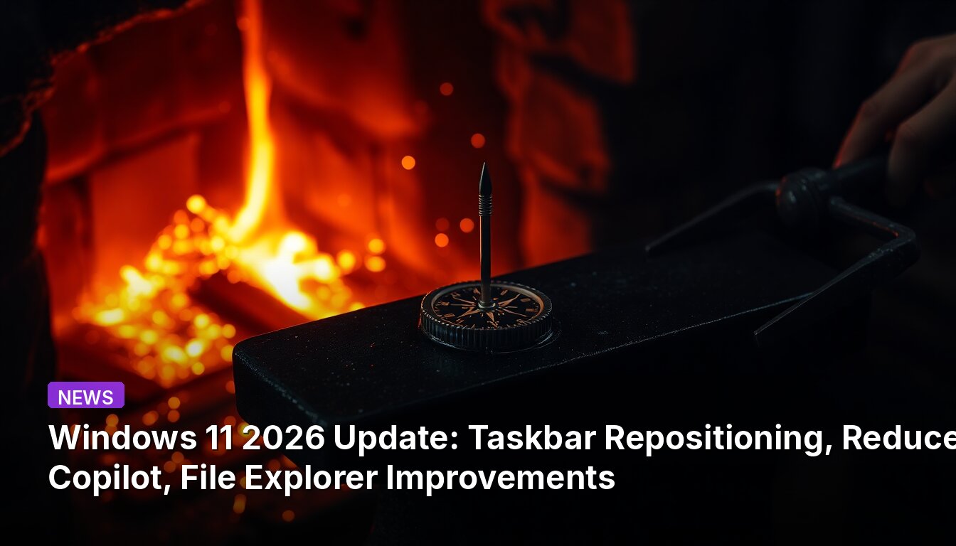 Windows 11 2026 Update: Taskbar Repositioning, Reduced Copilot, File Explorer Improvements