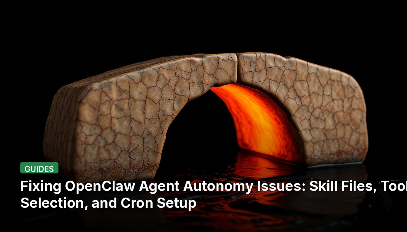Fixing OpenClaw Agent Autonomy Issues: Skill Files, Tool Selection, and Cron Setup