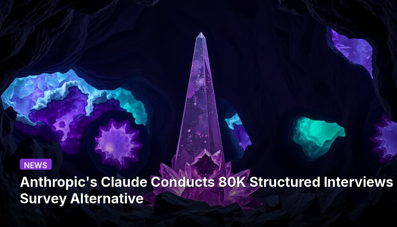 Anthropic's Claude Conducts 80K Structured Interviews as Survey Alternative