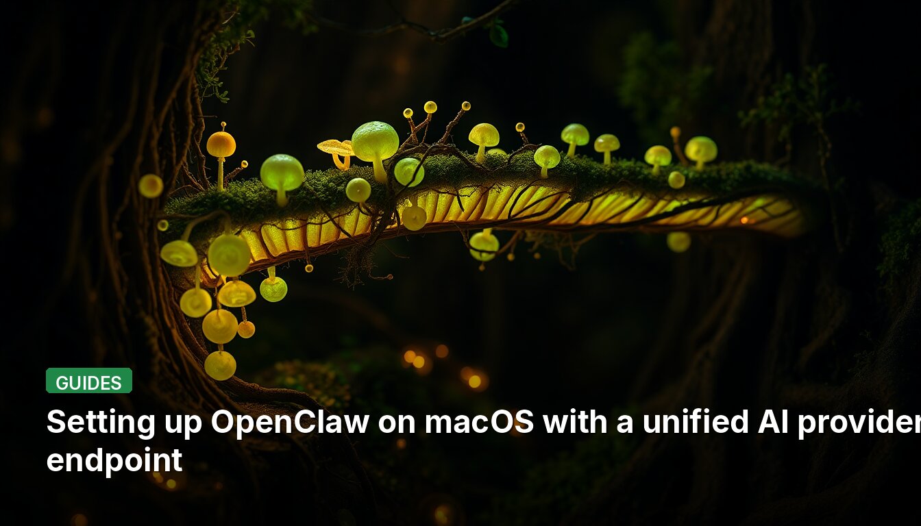 Setting up OpenClaw on macOS with a unified AI provider endpoint