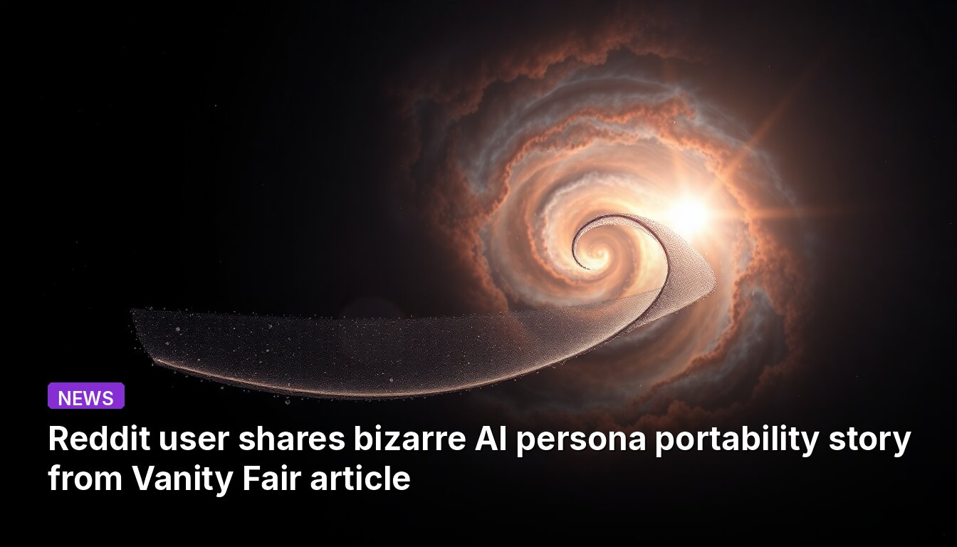 Reddit user shares bizarre AI persona portability story from Vanity Fair article