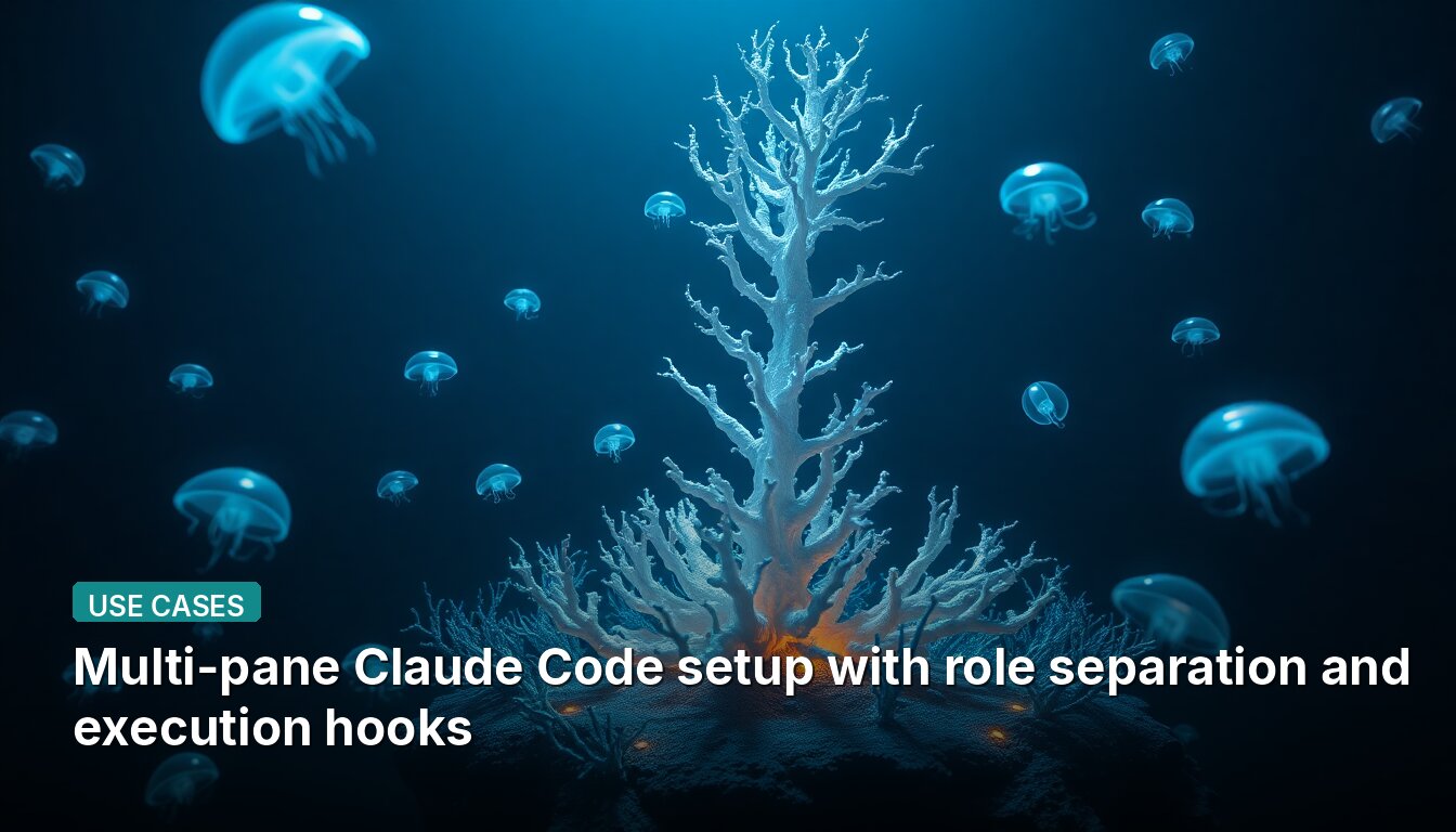 Multi-pane Claude Code setup with role separation and execution hooks