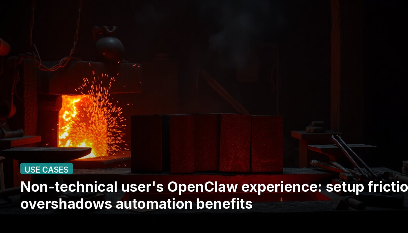 Non-technical user's OpenClaw experience: setup friction overshadows automation benefits