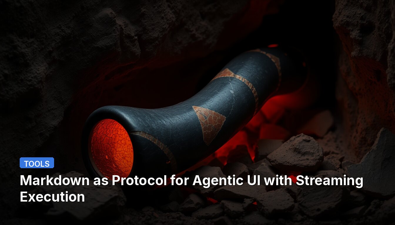 Markdown as Protocol for Agentic UI with Streaming Execution