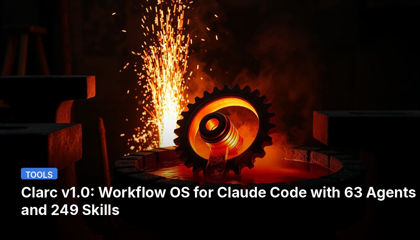 Clarc v1.0: Workflow OS for Claude Code with 63 Agents and 249 Skills