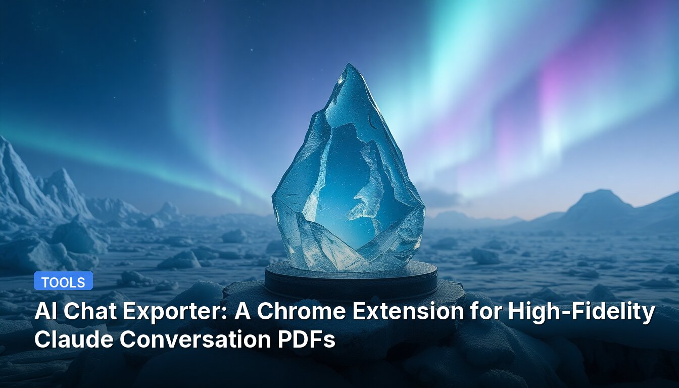 AI Chat Exporter: A Chrome Extension for High-Fidelity Claude Conversation PDFs