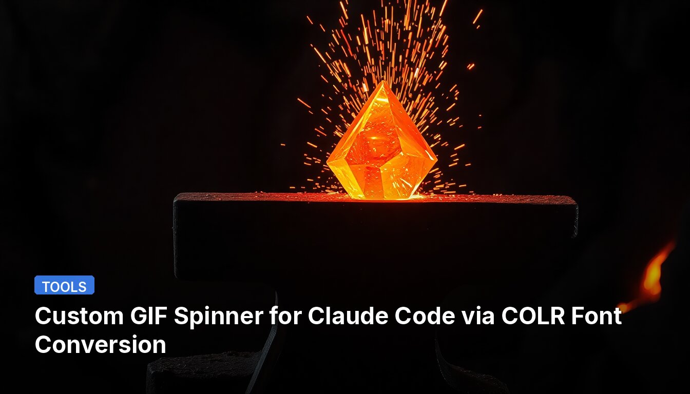Custom GIF Spinner for Claude Code via COLR Font Conversion