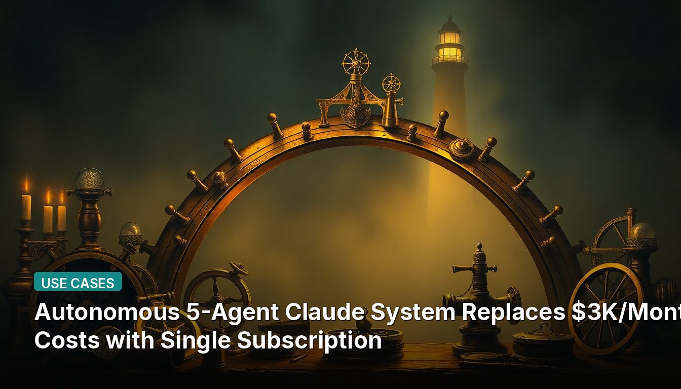 Autonomous 5-Agent Claude System Replaces $3K/Month API Costs with Single Subscription