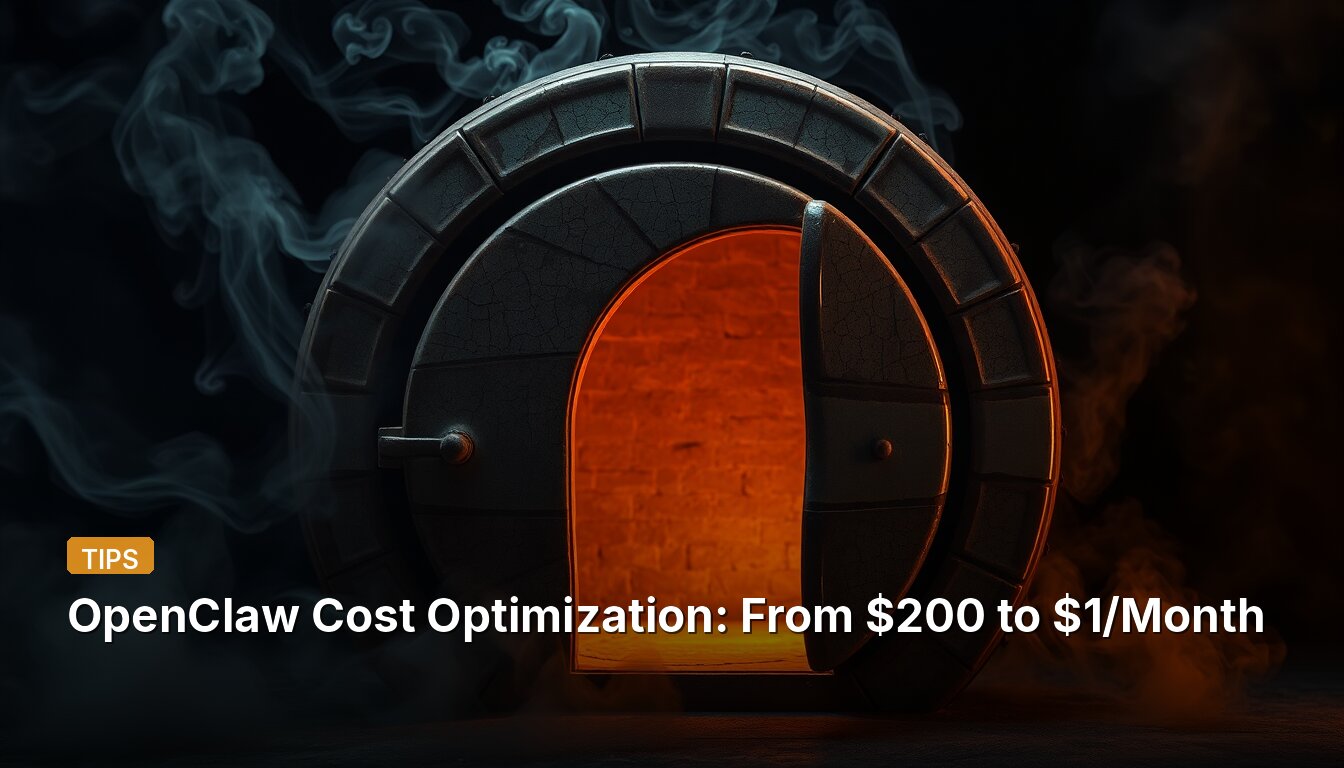 OpenClaw Cost Optimization: From $200 to $1/Month
