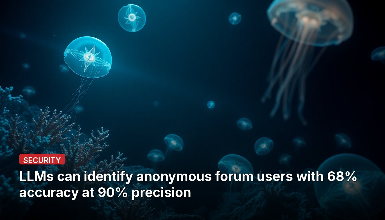 LLMs can identify anonymous forum users with 68% accuracy at 90% precision