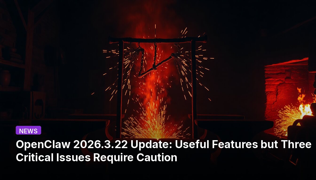OpenClaw 2026.3.22 Update: Useful Features but Three Critical Issues Require Caution