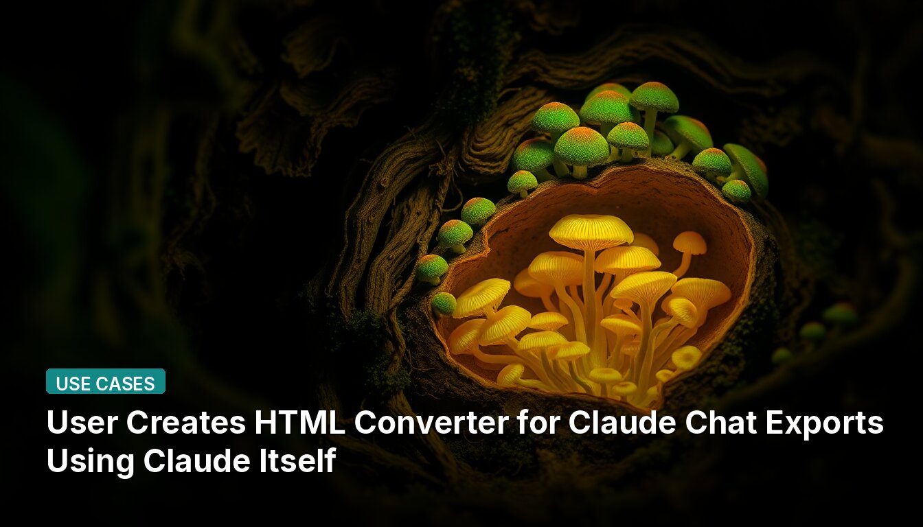 User Creates HTML Converter for Claude Chat Exports Using Claude Itself