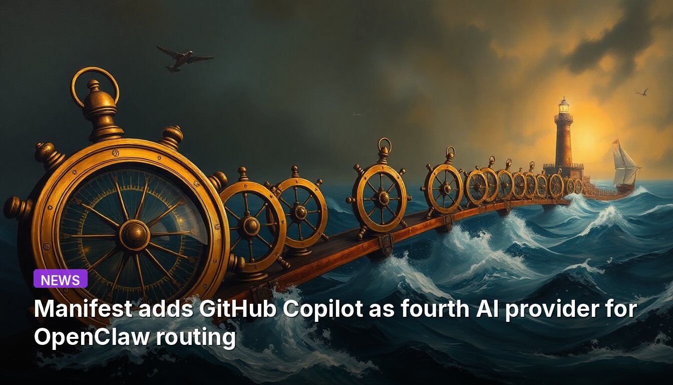 Manifest adds GitHub Copilot as fourth AI provider for OpenClaw routing