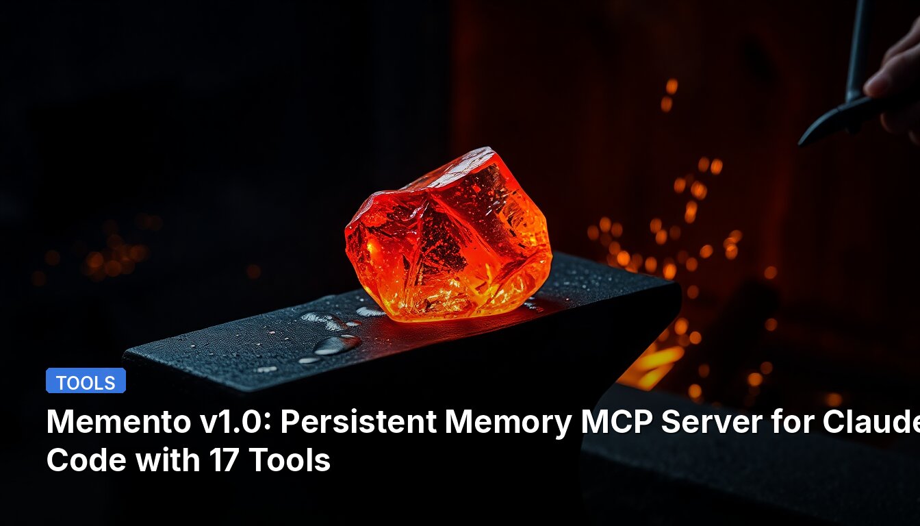 Memento v1.0: Persistent Memory MCP Server for Claude Code with 17 Tools