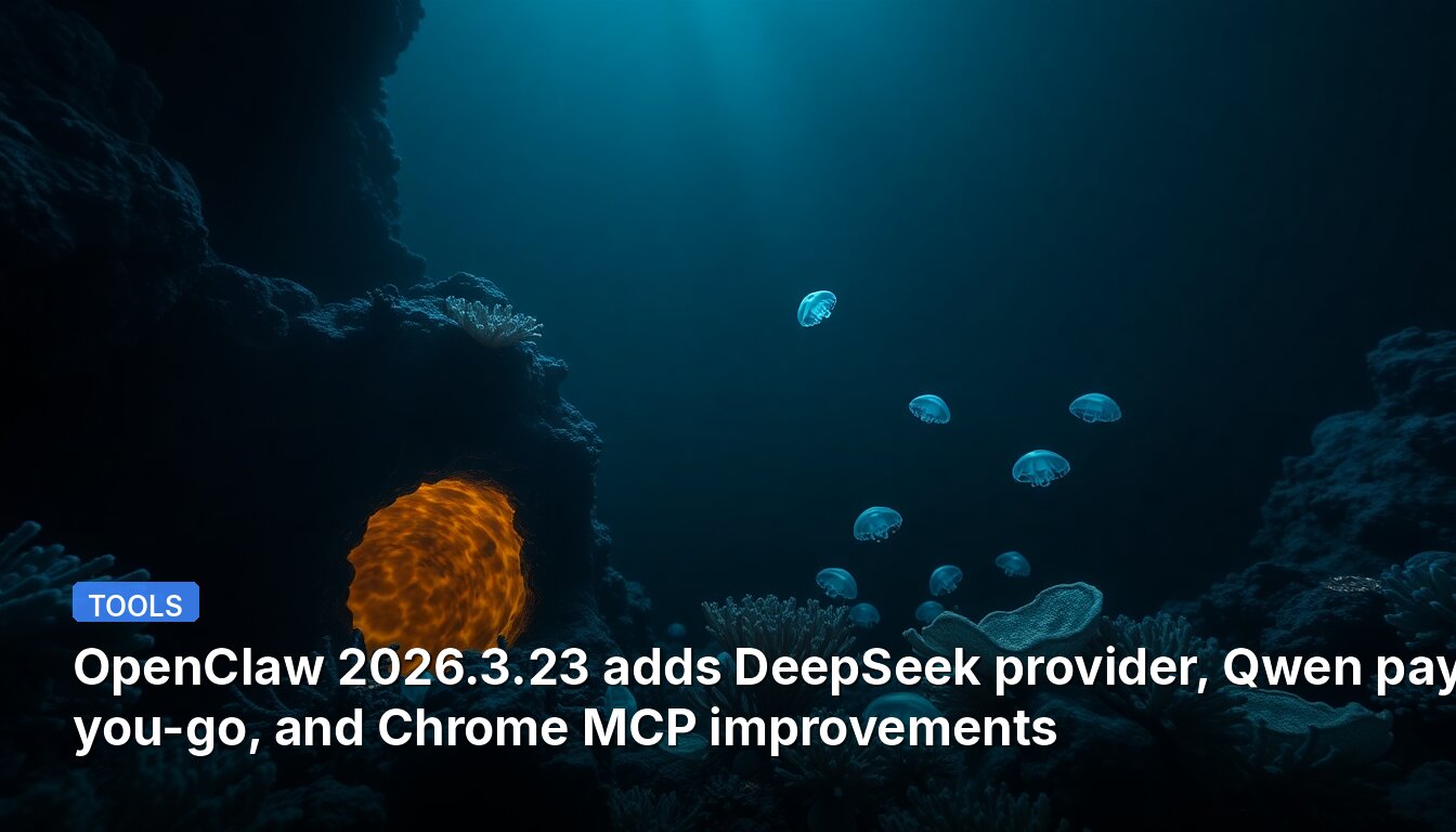 OpenClaw 2026.3.23 adds DeepSeek provider, Qwen pay-as-you-go, and Chrome MCP improvements