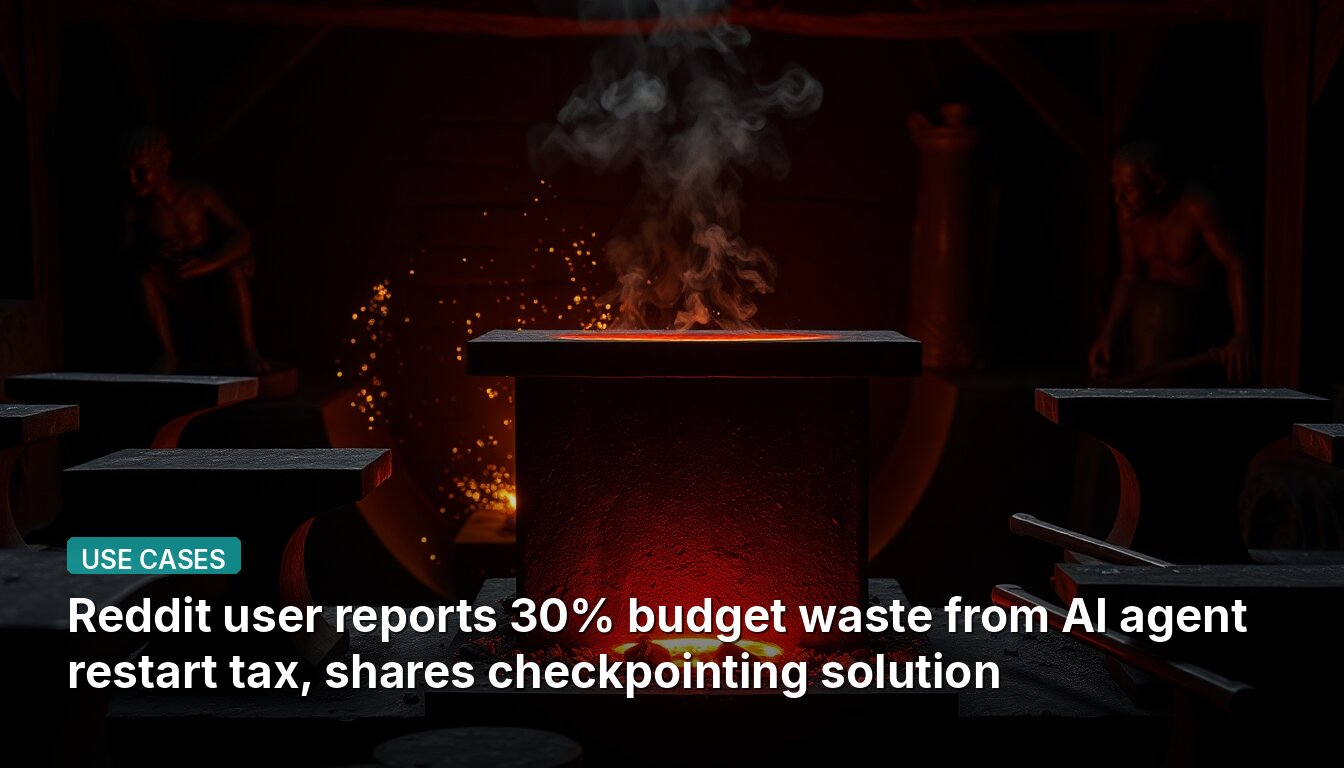 Reddit user reports 30% budget waste from AI agent restart tax, shares checkpointing solution
