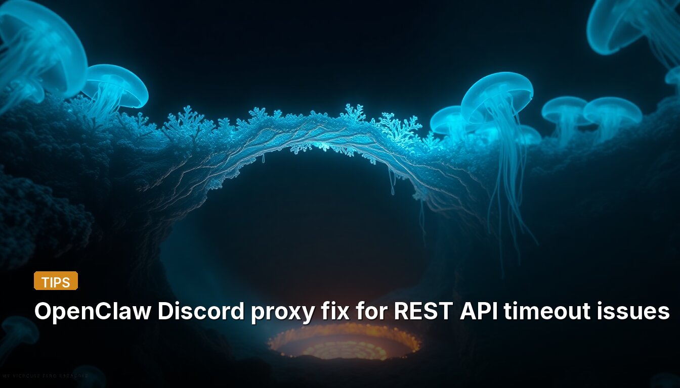 OpenClaw Discord proxy fix for REST API timeout issues