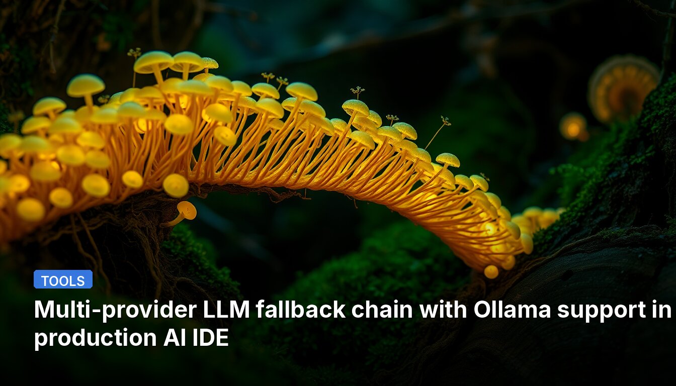 Multi-provider LLM fallback chain with Ollama support in production AI IDE