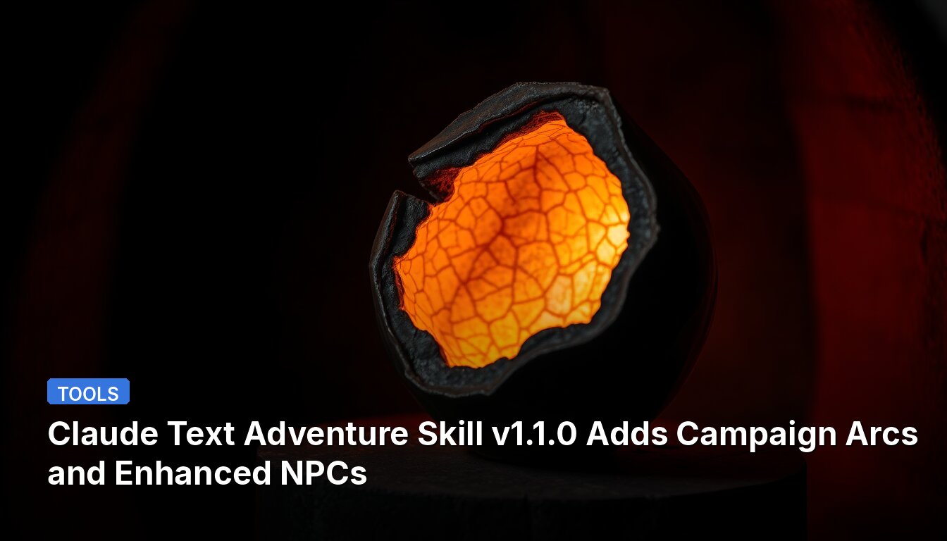 Claude Text Adventure Skill v1.1.0 Adds Campaign Arcs and Enhanced NPCs