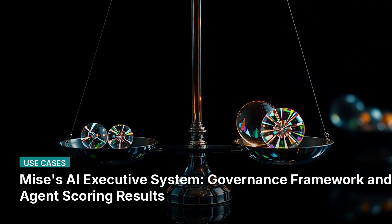 Mise's AI Executive System: Governance Framework and Agent Scoring Results
