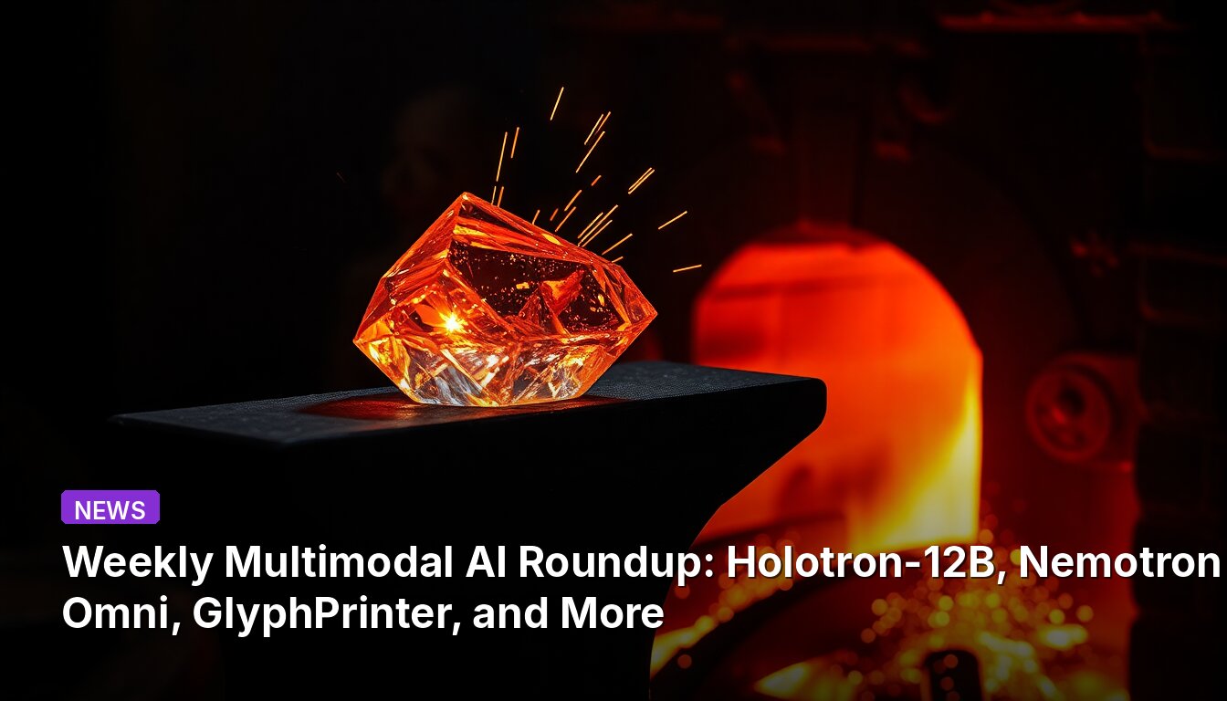 Weekly Multimodal AI Roundup: Holotron-12B, Nemotron Omni, GlyphPrinter, and More