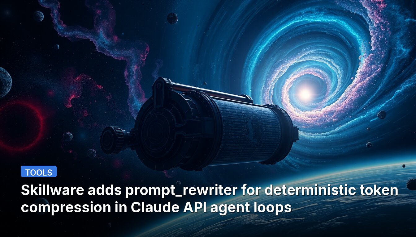 Skillware adds prompt_rewriter for deterministic token compression in Claude API agent loops
