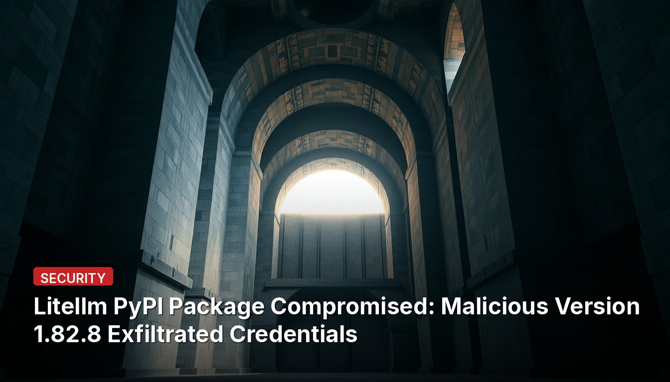 Litellm PyPI Package Compromised: Malicious Version 1.82.8 Exfiltrated Credentials