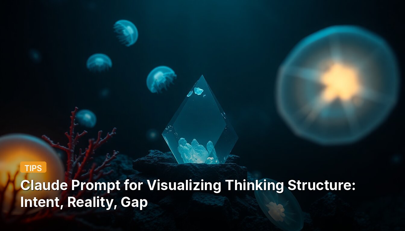 Claude Prompt for Visualizing Thinking Structure: Intent, Reality, Gap