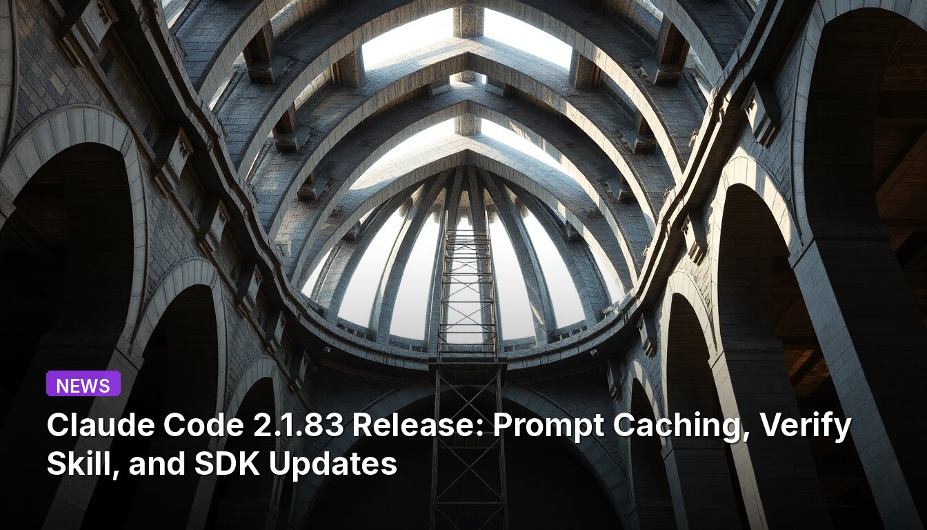 Claude Code 2.1.83 Release: Prompt Caching, Verify Skill, and SDK Updates