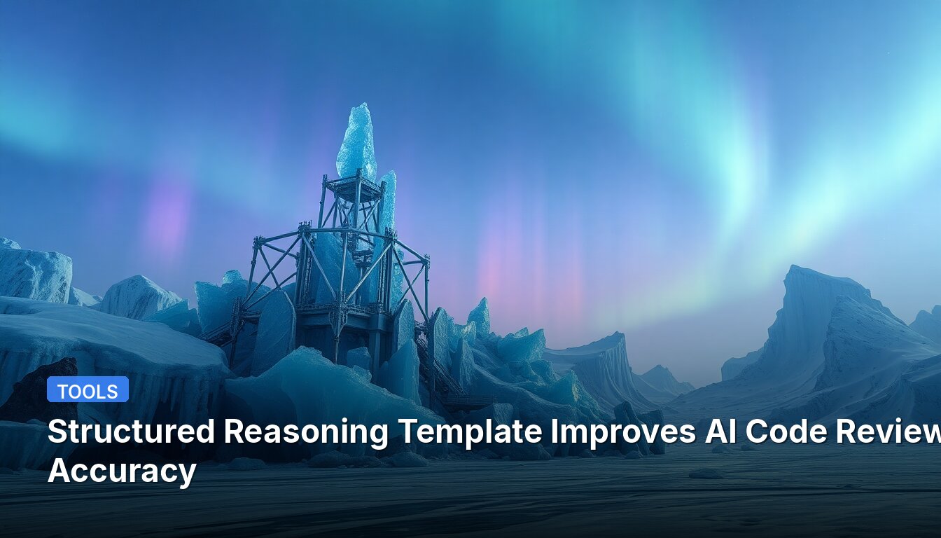 Structured Reasoning Template Improves AI Code Review Accuracy