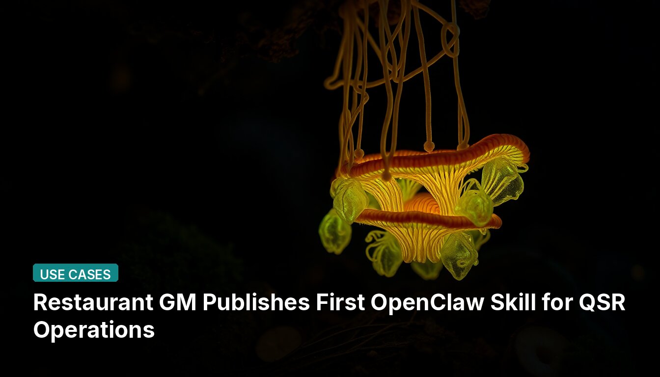 Restaurant GM Publishes First OpenClaw Skill for QSR Operations