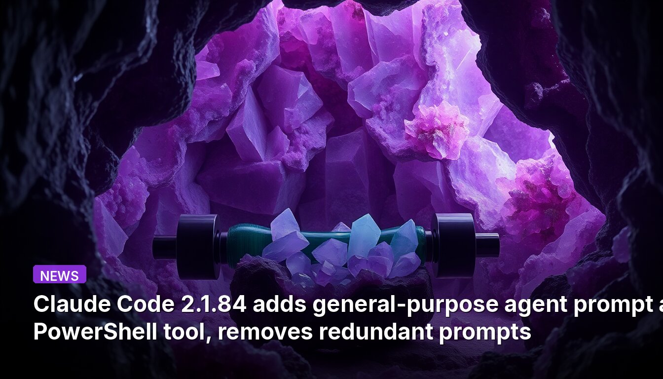Claude Code 2.1.84 adds general-purpose agent prompt and PowerShell tool, removes redundant prompts