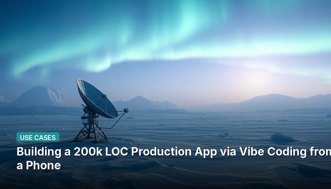 Building a 200k LOC Production App via Vibe Coding from a Phone