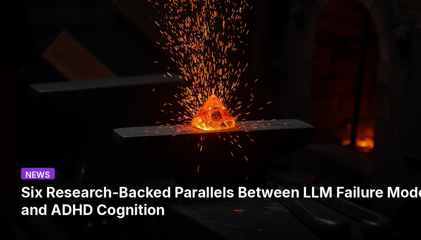 Six Research-Backed Parallels Between LLM Failure Modes and ADHD Cognition
