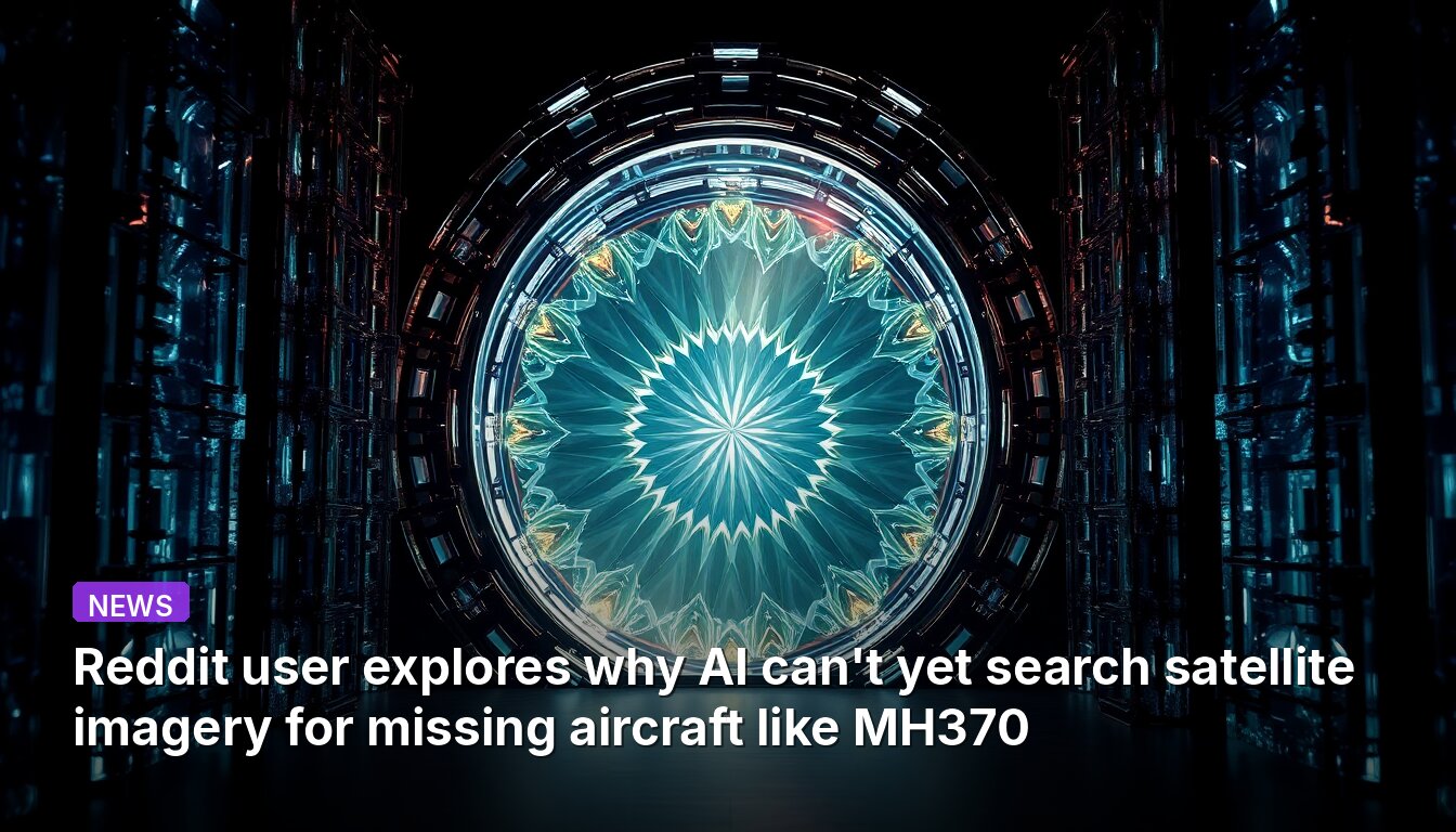 Reddit user explores why AI can't yet search satellite imagery for missing aircraft like MH370