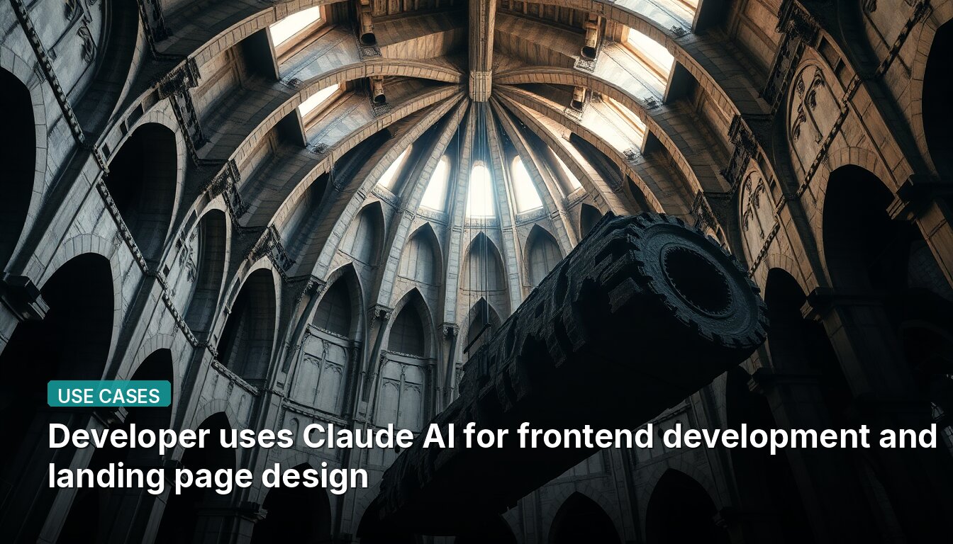 Developer uses Claude AI for frontend development and landing page design