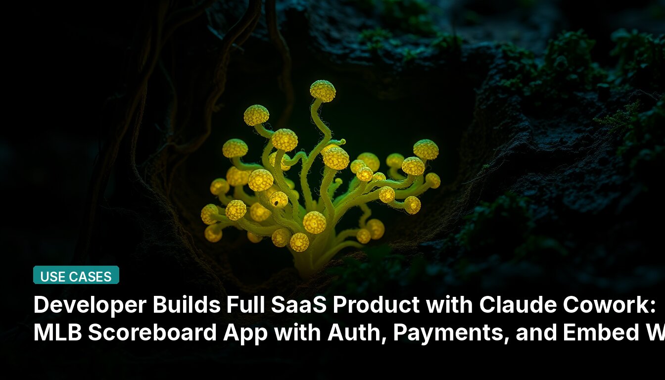 Developer Builds Full SaaS Product with Claude Cowork: MLB Scoreboard App with Auth, Payments, and Embed Widget