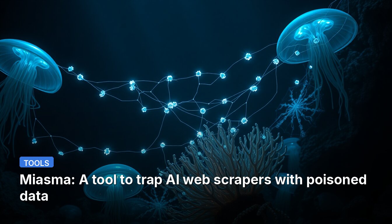Miasma: A tool to trap AI web scrapers with poisoned data