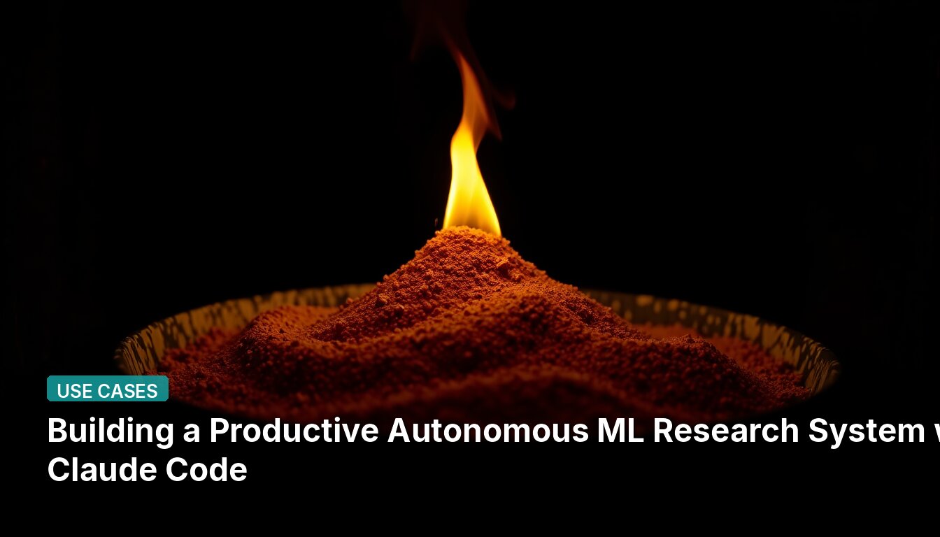 Building a Productive Autonomous ML Research System with Claude Code