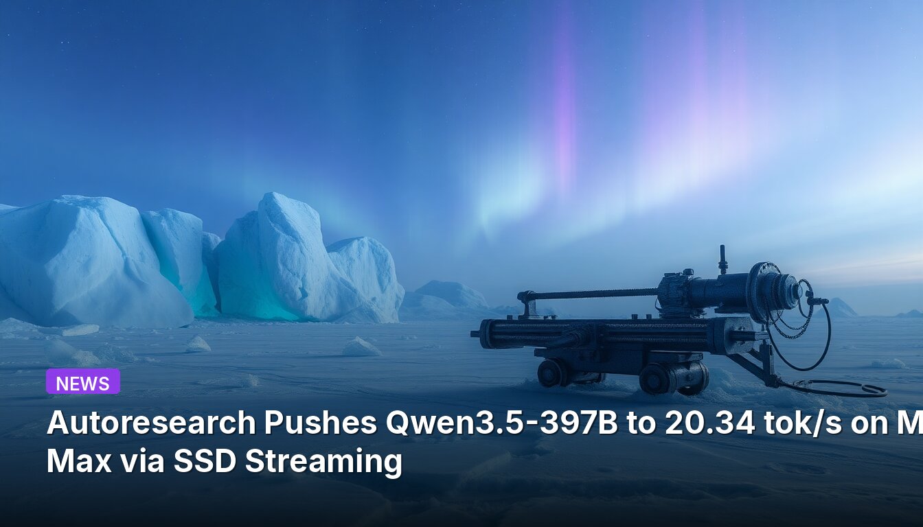 Autoresearch Pushes Qwen3.5-397B to 20.34 tok/s on M5 Max via SSD Streaming