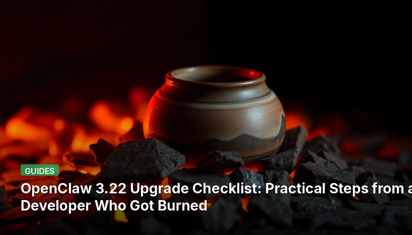 OpenClaw 3.22 Upgrade Checklist: Practical Steps from a Developer Who Got Burned